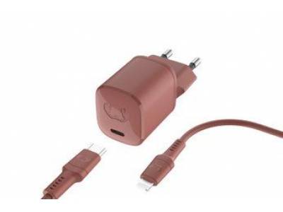USB-C Mini Charger 20W PD + Lightning Safari Red