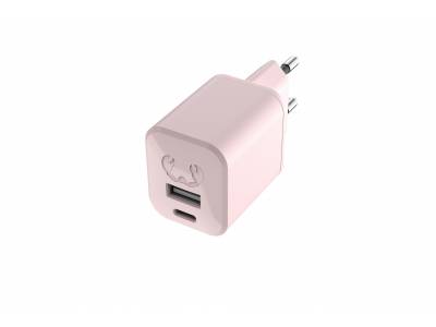 USB + USB-C Mini Charger 30W PD Smokey Pink