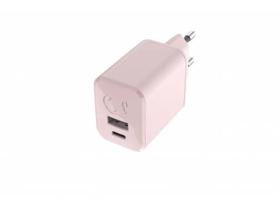 USB + USB-C Mini Charger 45W PD Smokey Pink