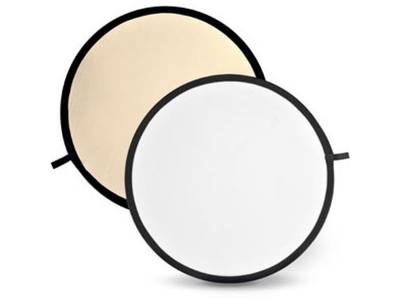 Soft Gold & White Reflector Disc - 60cm