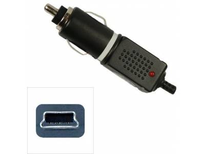 Autolader Mini USB 1 Meter 1A - Zwart
