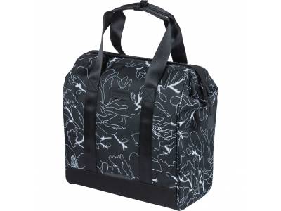 Grand Flower - fietsshopper - 23 liter - zwart