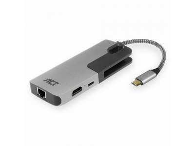 USB-C naar HDMI multipoortadapter met ethernet en USB-hub