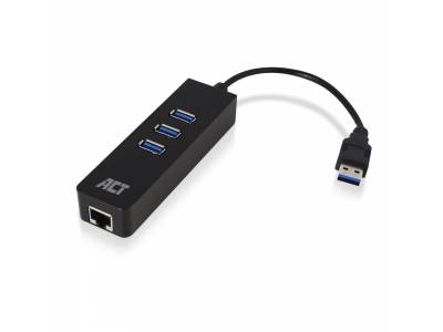 USB Hub 3.2 met 3 USB-A poorten en Ethernet