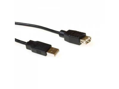 USB 2.0 A male - USB A female zwart 5,00 m