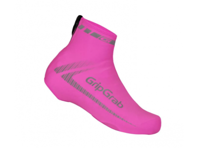 RaceAero Hi-Vis Lightweight Lycra Shoe Covers Pink Hi-Vis One Size
