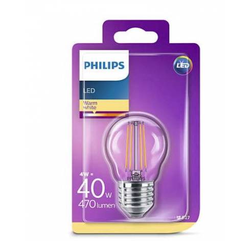 LED kogellamp 4W E27 warm wit niet-dimbaar  Philips