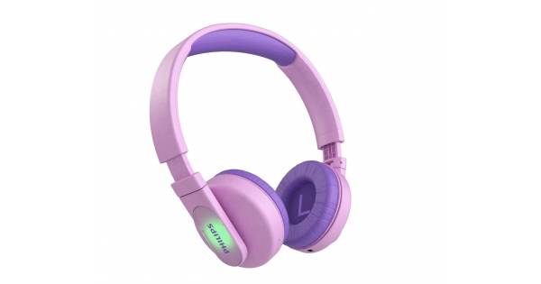 Casque audio Philips Casque enfants Bluetooth - Rose - avec coques  lumineuses - TAKH402PK/00