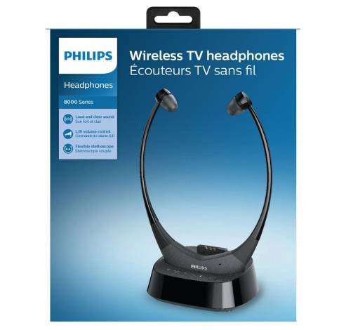 Draadloze in-ear-hoofdtelefoon voor TV TAE8005BK/10  Philips