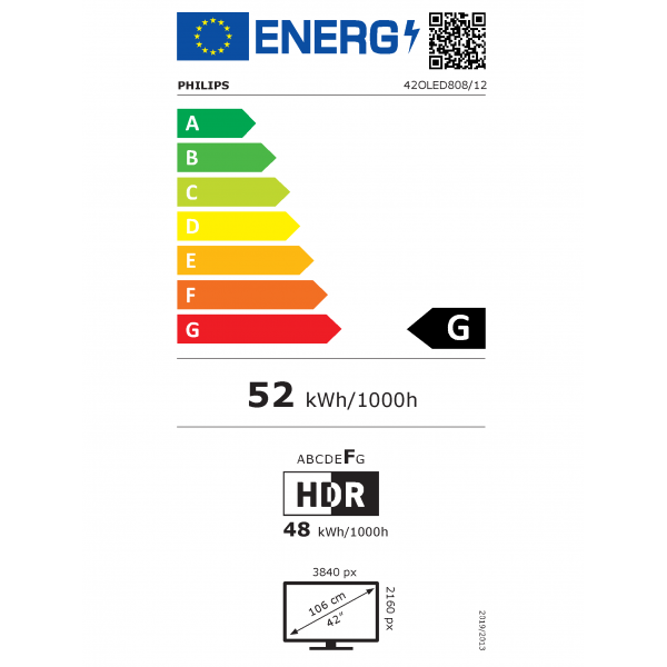 4K OLED Ambilight 42OLED808/12 