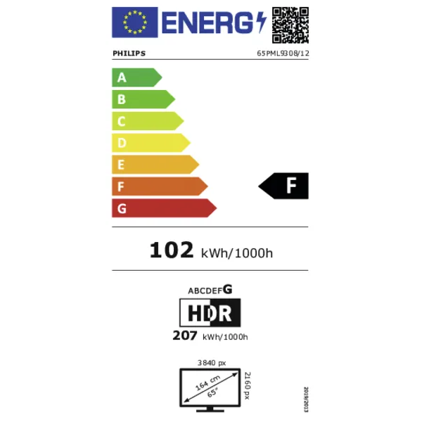 65PML9308/12 The Xtra 4K Ambilight TV 65inch 