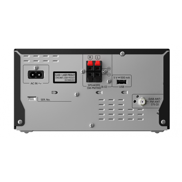SC-PM702 zuiver microsysteem met cd, radio en Bluetooth® Zwart 