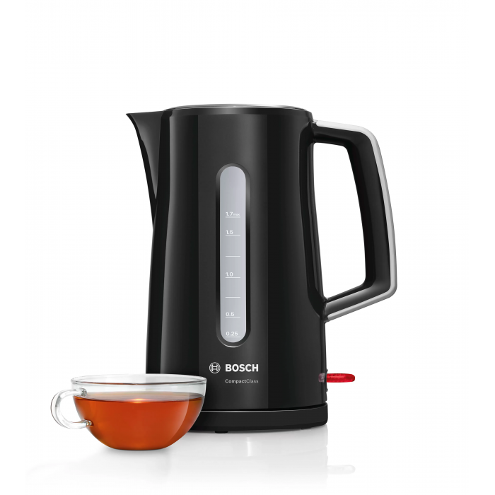 Bouilloire blanche Compact Class 1.7L 2400W BOSCH petit-dejeuner