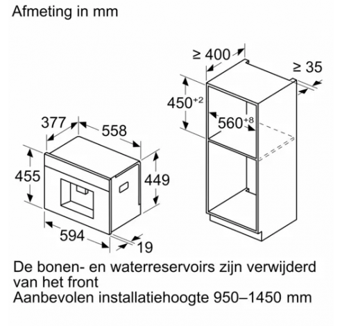 CTL7181B0 Serie 8 Inbouw koffie volautomaat Zwart  Bosch