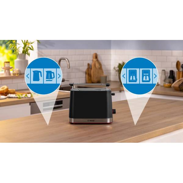 Bosch TAT4M223 MyMoment Compact toaster Black