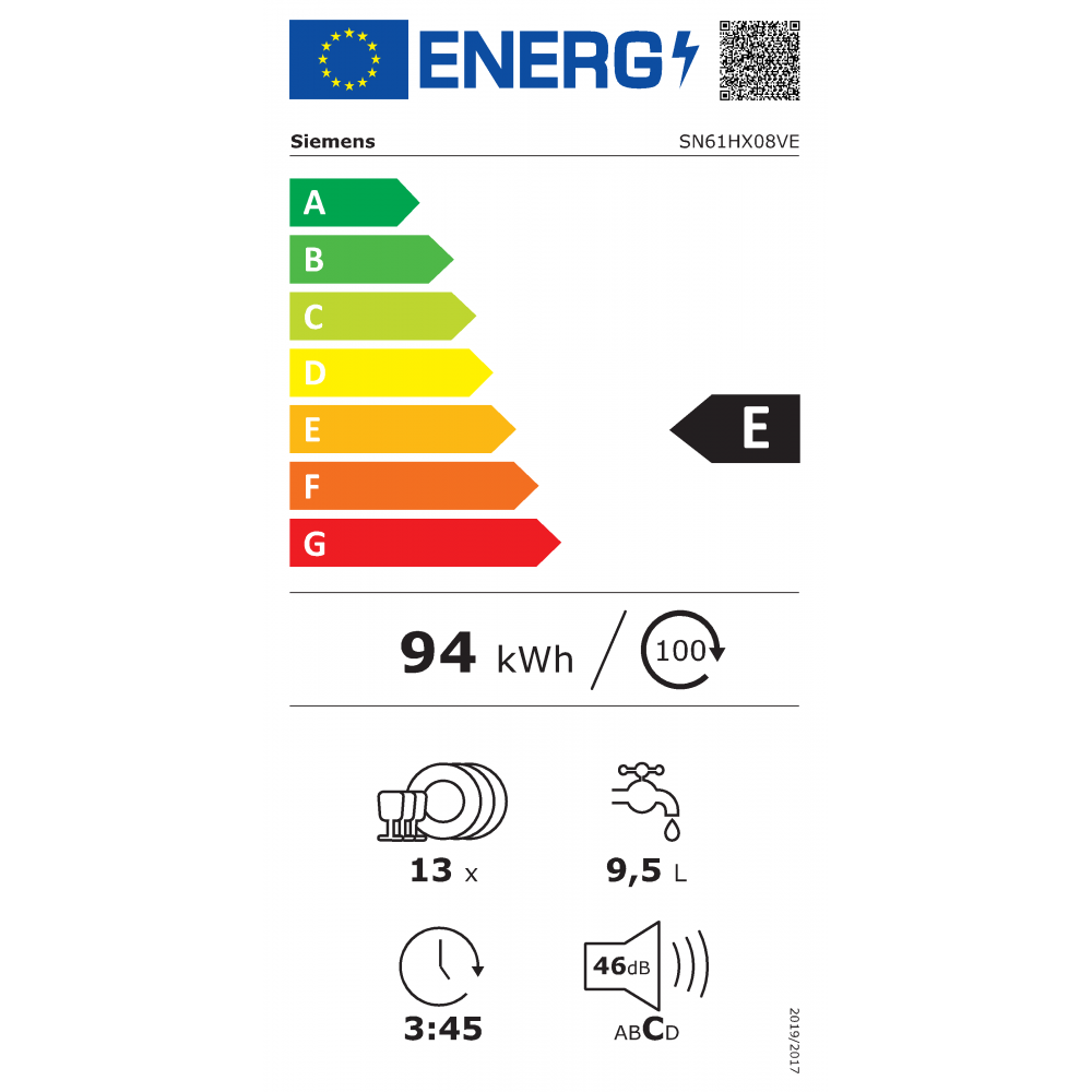 Siemens Vaatwasser inbouw SN61HX08VE