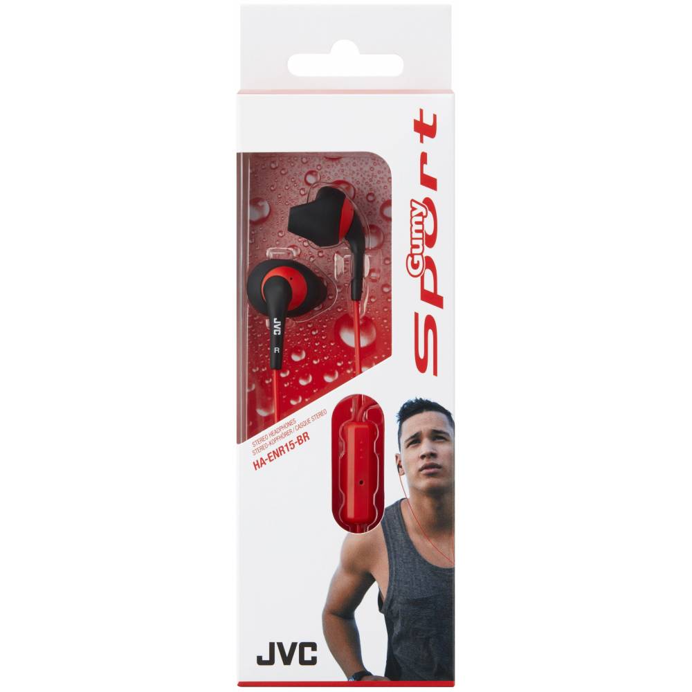 JVC Koptelefoons & Oordopjes Colourful Gumy Sport Sporthoofdtelefoon zwart/rood
