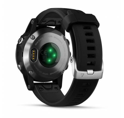 Fenix5s Plus Silver Zwart Sportband  Garmin