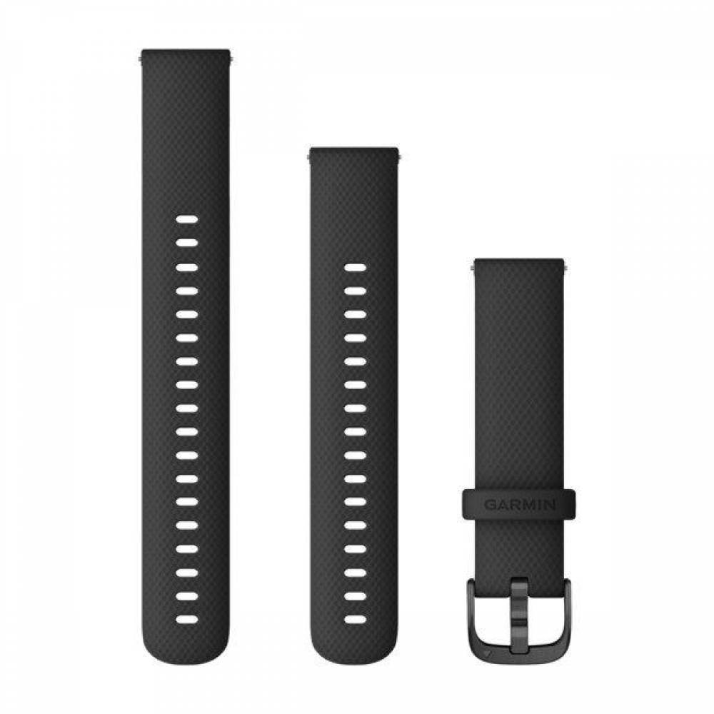 Garmin Horlogebandje Polsband met snelsluiting (18 mm) Zwart