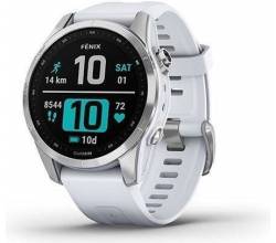 Fenix 7S Zilver 42mm met Whitestone band Garmin