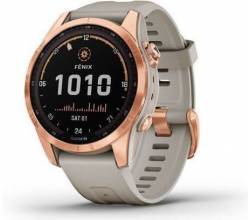Fenix 7S Solar Rose Gold 42mm met Light Sand band Garmin