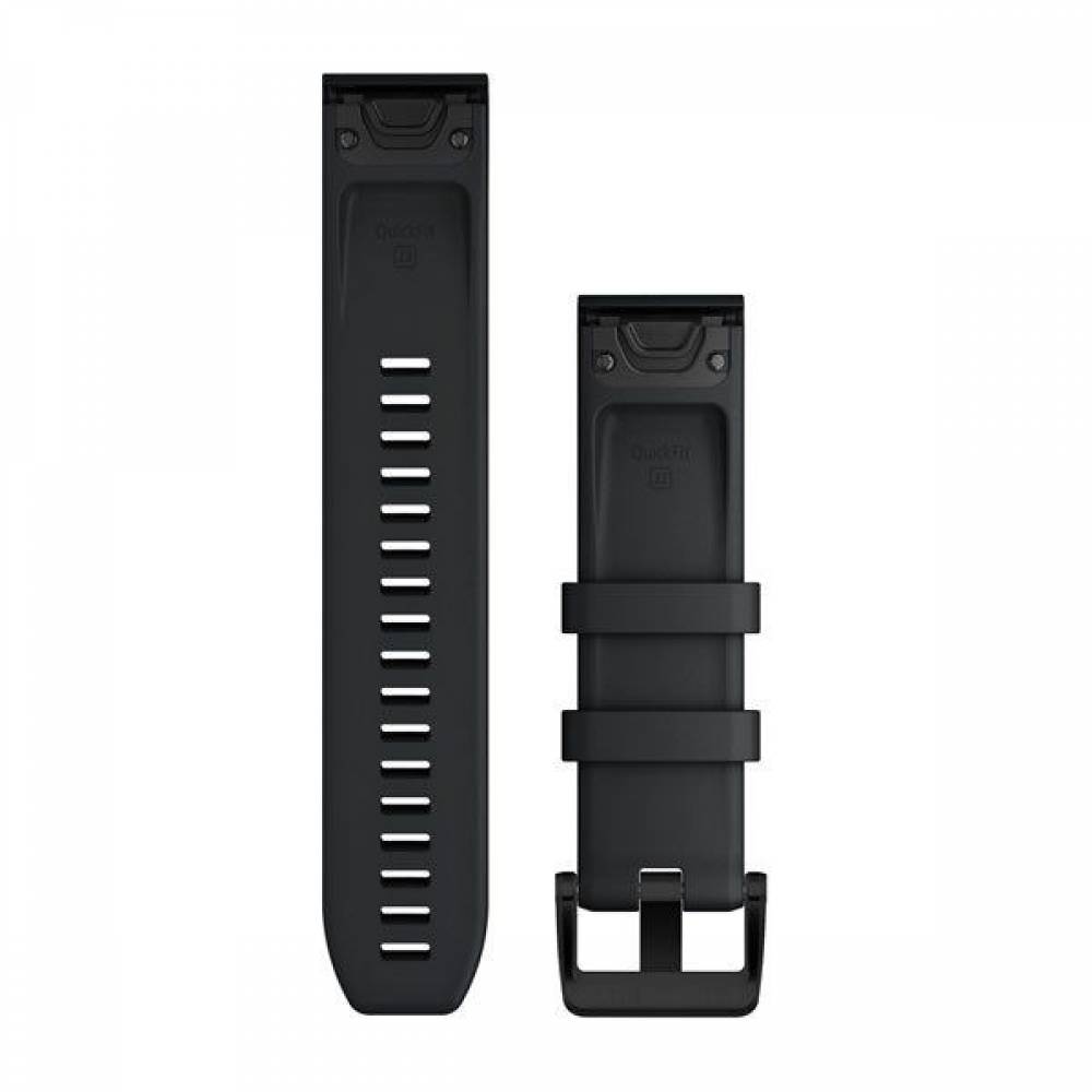 Garmin Horlogebandje QuickFit® 22mm horlogebanden Zwart met zwart roestvrijstalen bevestigingsmateriaal