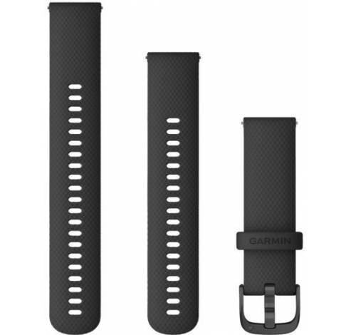 Quick Release horlogebandjes (22 mm) Zwart met leigrijze hardware  Garmin
