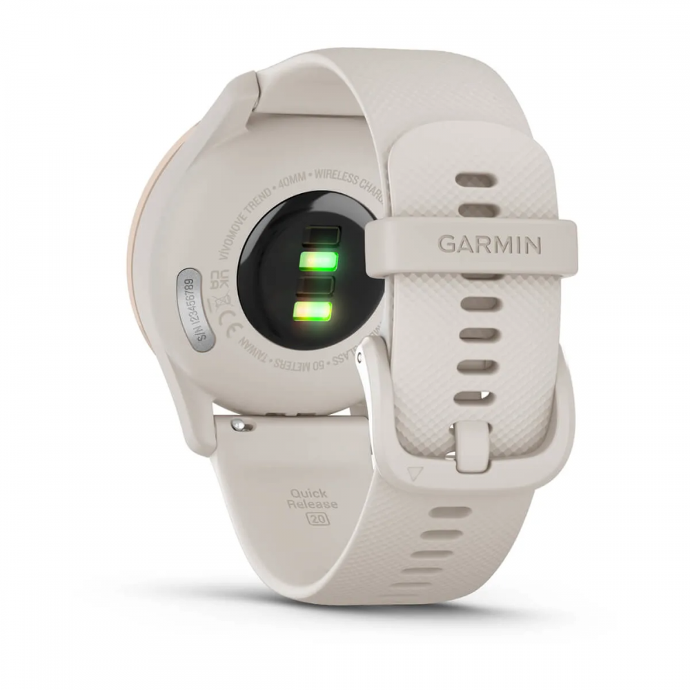 Garmin Smartwatch Vivomove Trend WW White Cream, Silicone