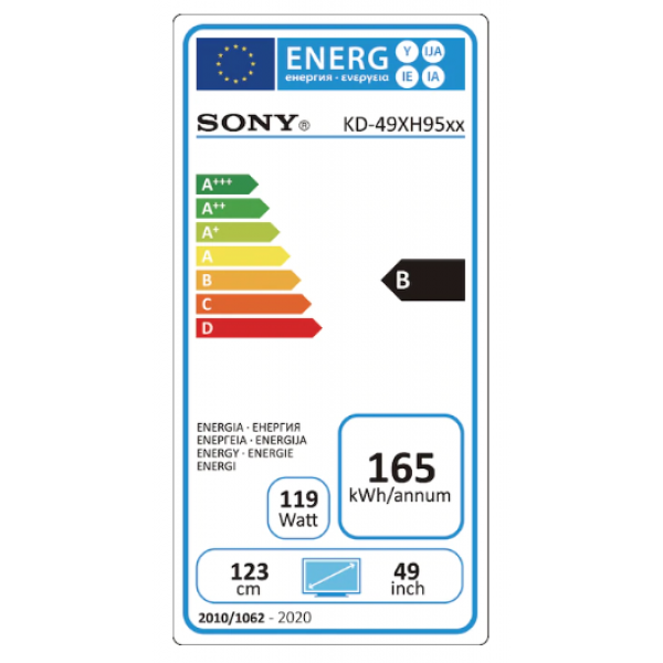 Sony Televisie KD-49XH9505 Sony Televisie KD-49XH9505