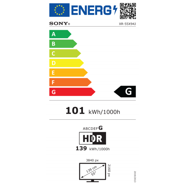 Sony Televisie XR-55X94J Bravia XR Full Array LED 4K Ultra HD HDR Smart TV Sony Televisie XR-55X94J Bravia XR Full Array LED 4K Ultra HD HDR Smart TV