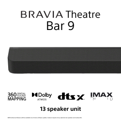 Sony BRAVIA Theatre Bar 9 Premium enkele Soundbar 360 Spatial Sound Mapping Dolby Atmos®/DTS:X®