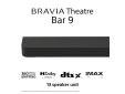 BRAVIA Theatre Bar 9 Premium enkele Soundbar 360 Spatial Sound Mapping Dolby Atmos®/DTS:X®