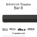 BRAVIA Theatre Bar 8 Enkele Soundbar 360 Spatial Sound Mapping Dolby Atmos®/DTS:X® Sony