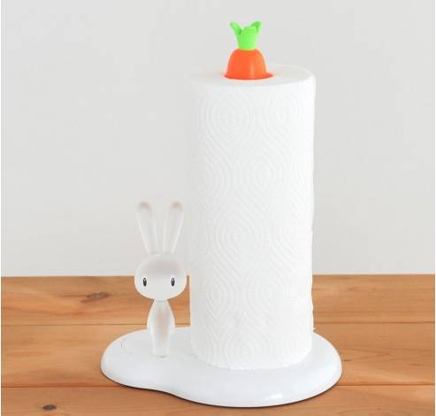 Bunny & Carrot Keukenrolhouder Wit 29,40cm  Alessi