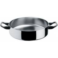 Casserole basse 28cm chrome haute brillance 