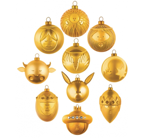 Set van 10 kerstballen Gold  Alessi