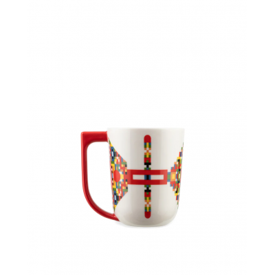 Holyhedrics Mug in decorated porcelain.  Alessi