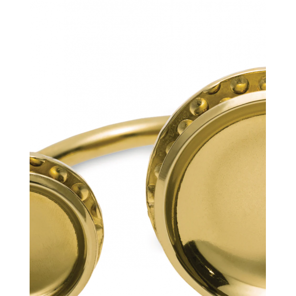 Acta Ring in steel, coated with hypoallergenic PVD, gold. 