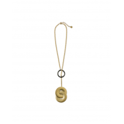 Alessi Acta Necklace in steel, coated with hypoallergenic PVD, gold. 