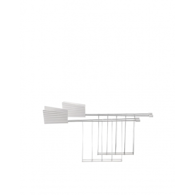 Plissé Set of two toaster racks in steel and thermoplastic resin, white.  Alessi
