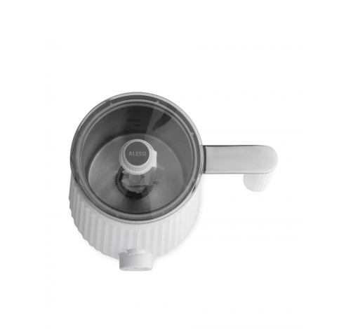 Plissé Multi-function induction milk frother in thermoplastic resin, grey. Jug in 18/10 stainless steel. European plug. 600 W  Alessi