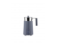Plissé Multi-function induction milk frother in thermoplastic resin, grey. Jug in 18/10 stainless steel. European plug. 600 W