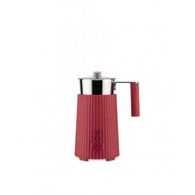 Plissé Multi-function induction milk frother in thermoplastic resin, red. Jug in 18/10 stainless steel. European plug. 600 W  Alessi