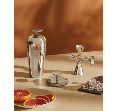 The tending box Set composed of: “Parisienne” cocktail shaker, double bar strainer,   Alessi