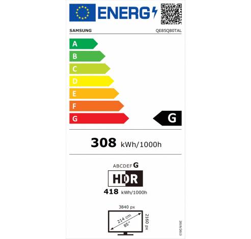 QLED 4K QE85Q80T (2020)  Samsung