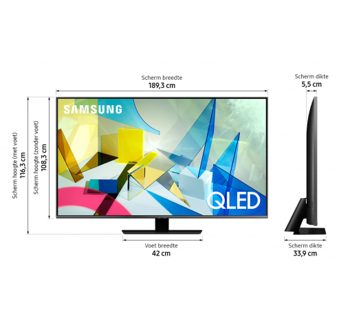 QLED 4K QE85Q80T (2020)  Samsung