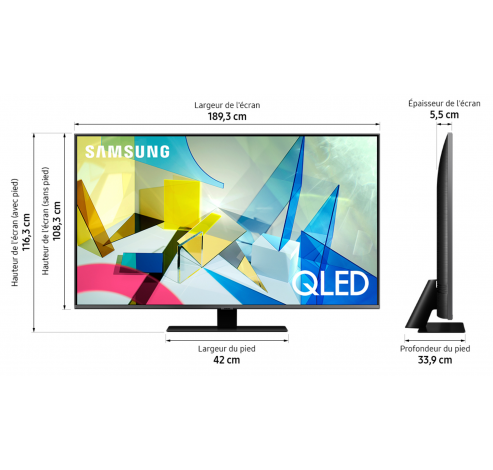 QLED 4K QE85Q80T (2020)  Samsung