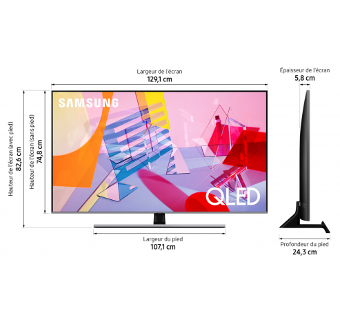 QLED 4K QE58Q60T (2020)  Samsung