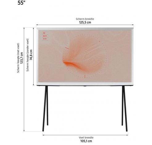 The Serif QE55LS01T (2020) Wit  Samsung