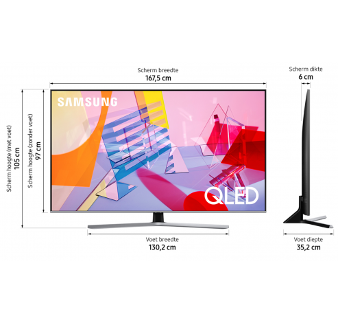 QLED 4K QE75Q67T (2020)  Samsung